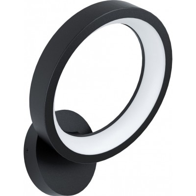 Luz de parede interna Eglo Marghera C 2700K Luz muito quente. 31×27 cm. Aço e plástico. Cor branco e preto