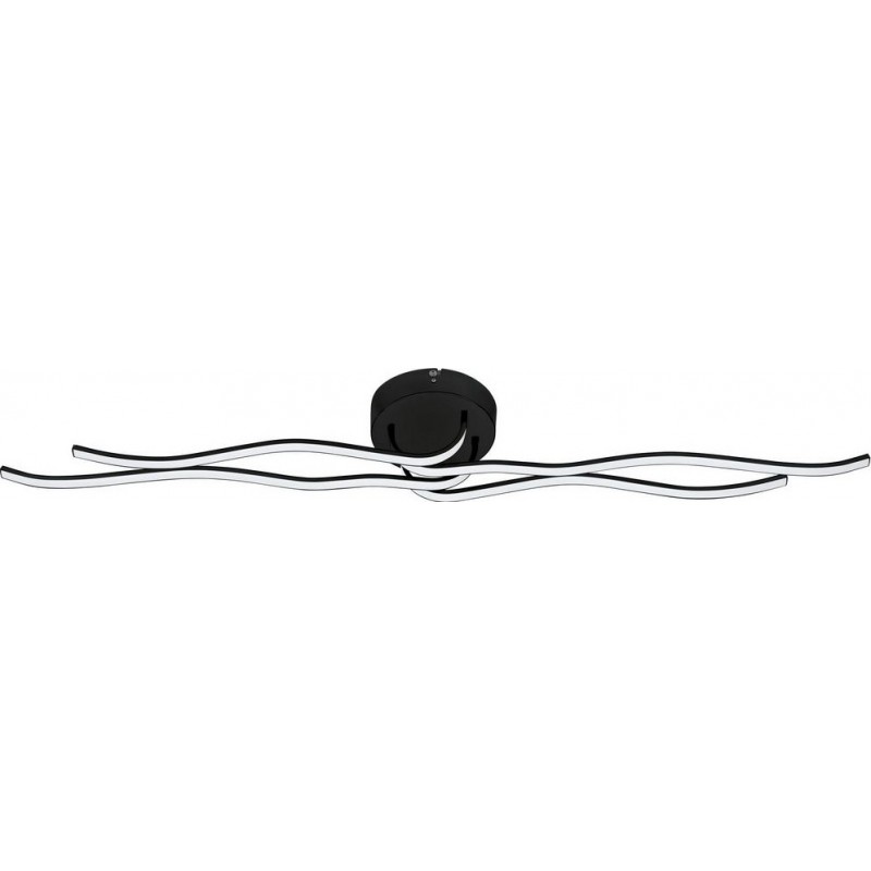 138,95 € 送料無料 | シーリングランプ Eglo Roncade 1 Angular 形状 116×18 cm. ベッドルーム そして ロビー. 洗練された スタイル. 鋼, アルミニウム そして プラスチック. 白い そして ブラック カラー