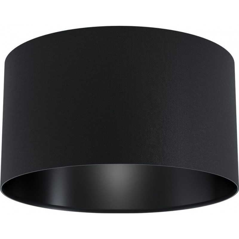 69,95 € Free Shipping | Ceiling lamp Eglo Maserlo 1 Ø 40 cm. Ceiling light Steel and textile. Black Color