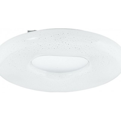 119,95 € Free Shipping | Indoor spotlight Eglo Zamudilo Spherical Shape Ø 50 cm. Ceiling light Kitchen and bathroom. Modern Style. Steel and plastic. White and silver Color