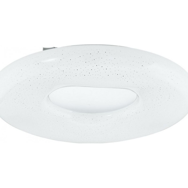 119,95 € Free Shipping | Indoor ceiling light Eglo Zamudilo Spherical Shape Ø 50 cm. Ceiling light Kitchen and bathroom. Modern Style. Steel and Plastic. White and silver Color