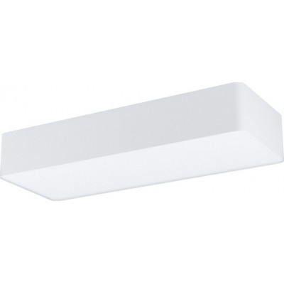85,95 € Free Shipping | Indoor spotlight Eglo Posaderra Cubic Shape 75×28 cm. Ceiling light Living room, kitchen and dining room. Modern Style. Steel, plastic and textile. White Color