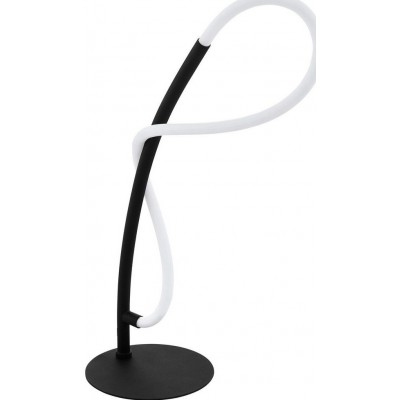 89,95 € Free Shipping | Table lamp Eglo Egidonella 38×36 cm. Steel and plastic. White and black Color