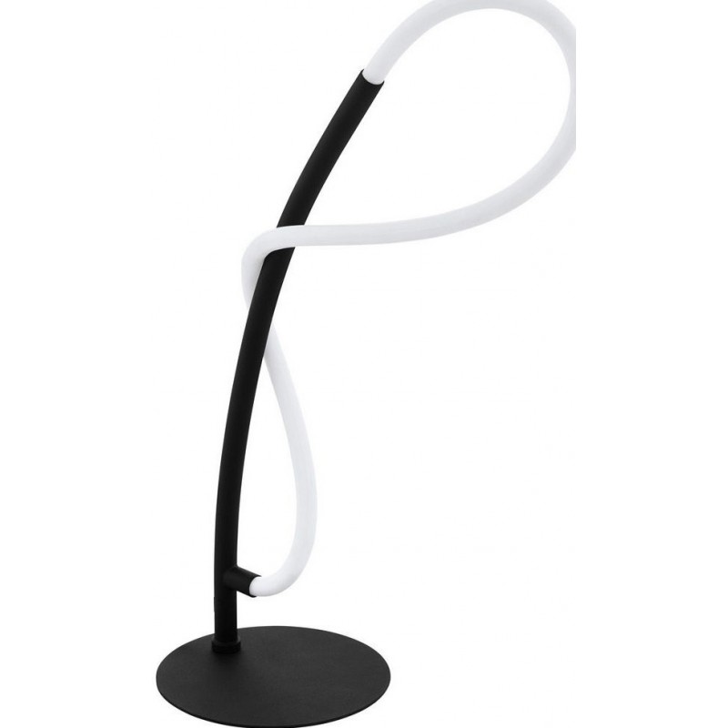 85,95 € Free Shipping | Table lamp Eglo Egidonella 38×36 cm. Steel and Plastic. White and black Color