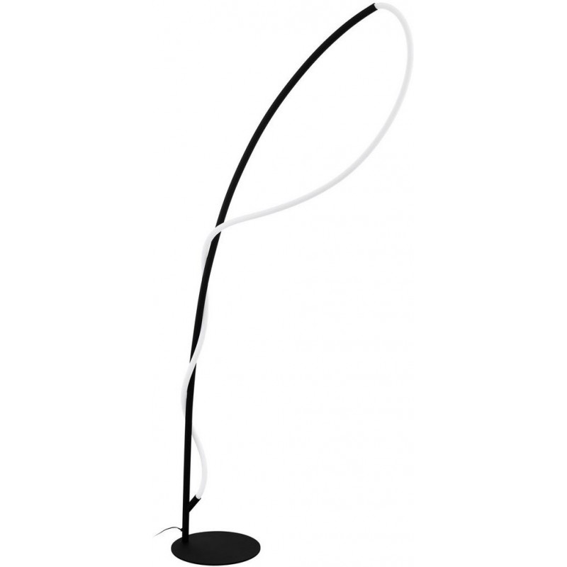 195,95 € Free Shipping | Floor lamp Eglo Egidonella Extended Shape 120 cm. Living room, dining room and bedroom. Modern, design and cool Style. Steel and Plastic. White and black Color