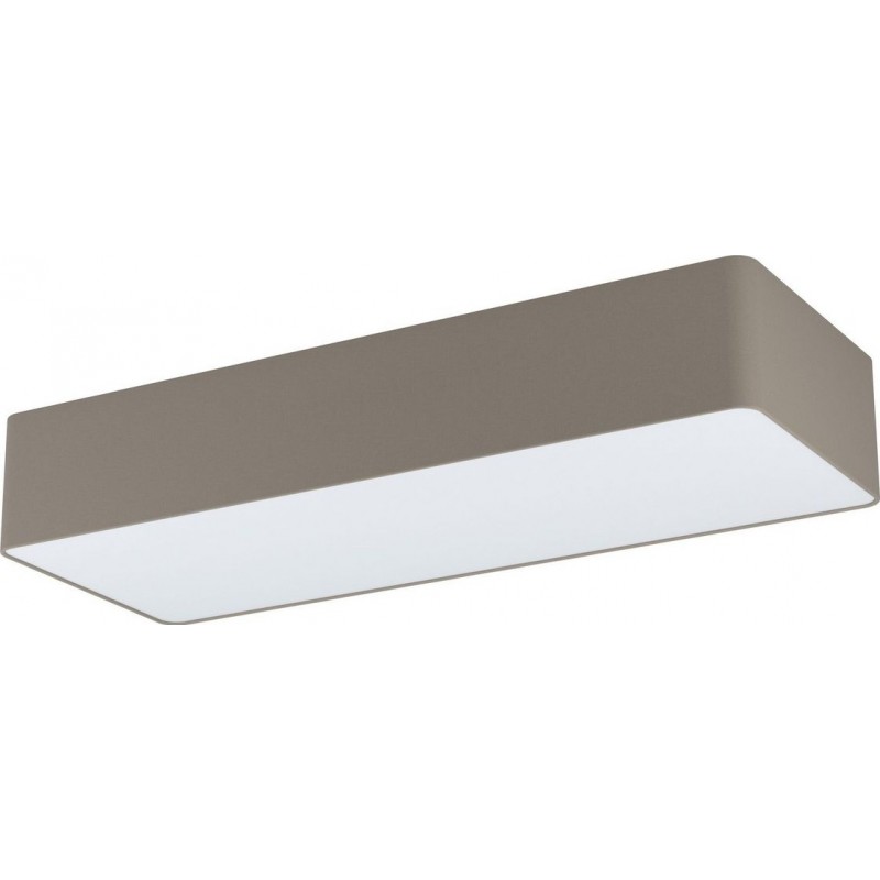 79,95 € Envoi gratuit | Lampe au plafond Eglo Posaderra Façonner Cubique 75×28 cm. Salle, salle à manger et chambre. Style moderne. Acier, Plastique et Textile. Couleur blanc et gris