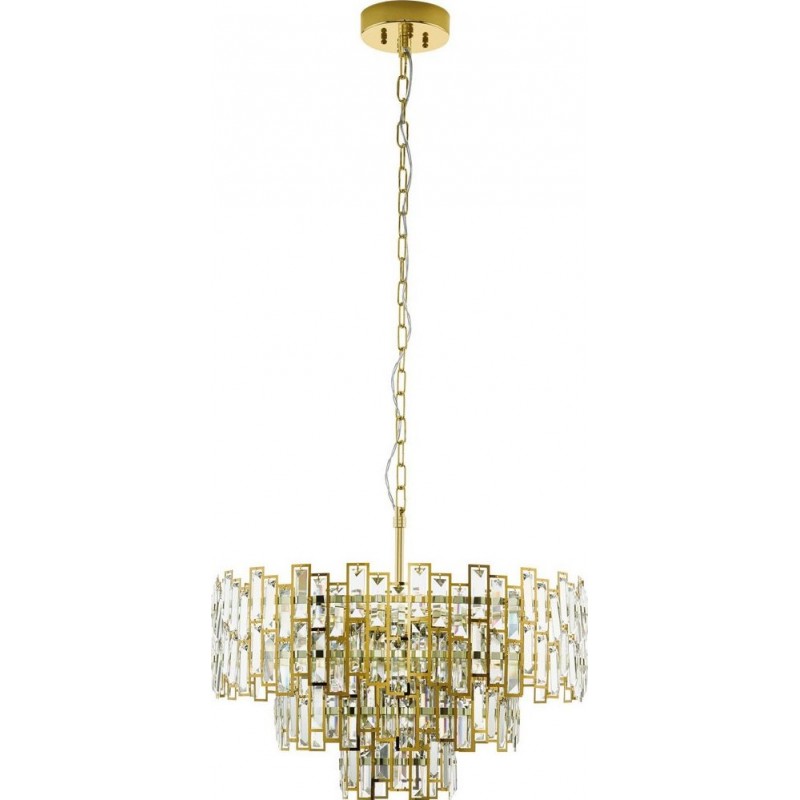 979,95 € Kostenloser Versand | Hängelampe Eglo Stars of Light Calmeilles Ø 63 cm. Stahl und kristall. Golden und messing Farbe