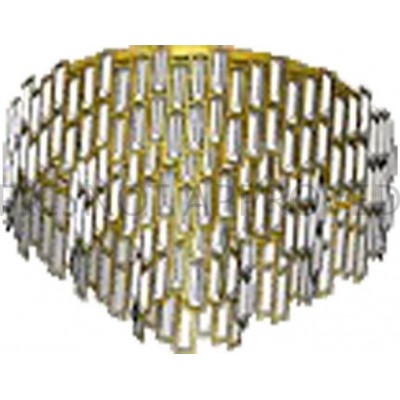 Lampe au plafond Eglo Stars of Light Calmeilles Ø 63 cm. Plafonnier Acier et cristal. Couleur dorée et laiton