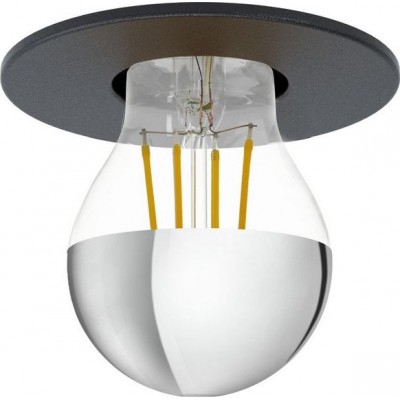 Lámpara de techo Eglo Saluzzo Forma Esférica Ø 9 cm. Estilo moderno. Acero. Color negro