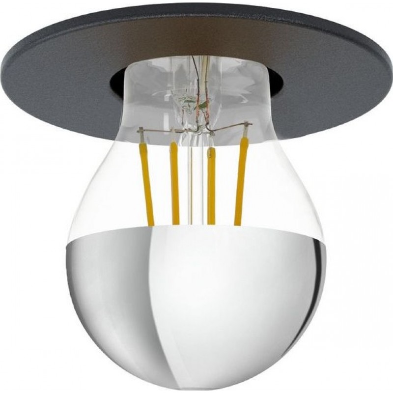 15,95 € Free Shipping | Recessed lighting Eglo Saluzzo Spherical Shape Ø 9 cm. Modern Style. Steel. Black Color