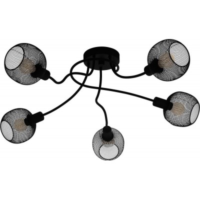 Lustre Eglo Wrington 1 Forma Esférica Ø 76 cm. Luz de teto Sala de estar, sala de jantar e quarto. Estilo moderno. Aço. Cor preto