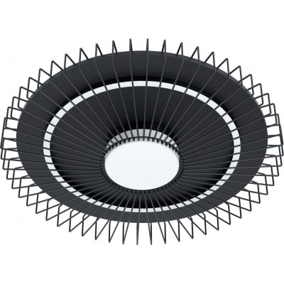 236,95 € Free Shipping | Ceiling lamp Eglo Stars of Light Badaleos Round Shape Ø 57 cm. Ceiling light Living room, dining room and bedroom. Design Style. Steel and Plastic. Black Color