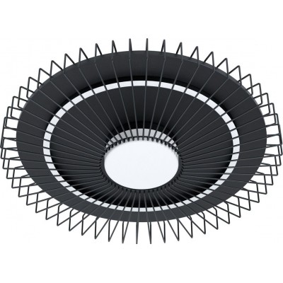 258,95 € Kostenloser Versand | Deckenlampe Eglo Stars of Light Badaleos Ø 57 cm. Deckenleuchte Stahl und plastik. Schwarz Farbe