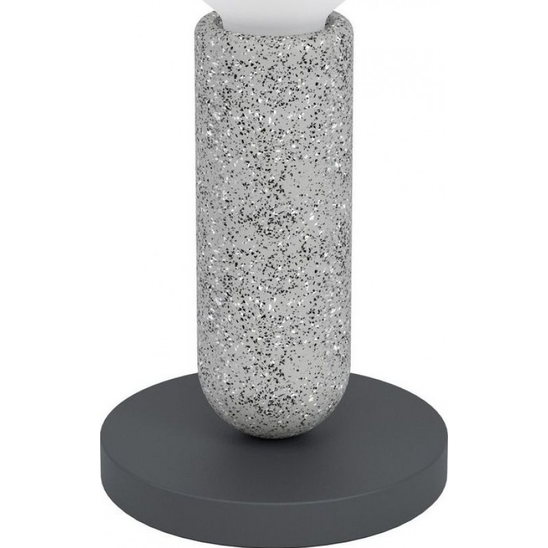 49,95 € Kostenloser Versand | Tischlampe Eglo Giaconecchia Ø 5 cm. Stahl. Anthrazit, grau und schwarz Farbe