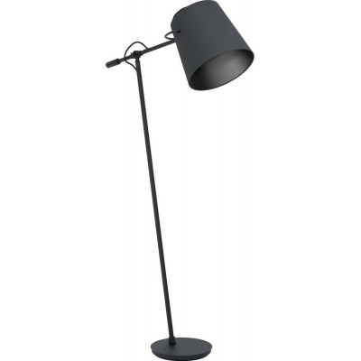 135,95 € Free Shipping | Floor lamp Eglo Stars of Light Granadillos Conical Shape 153×80 cm. Living room, dining room and bedroom. Modern and design Style. Steel and textile. Black Color