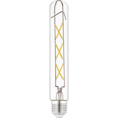 8,95 € Free Shipping | LED light bulb Eglo 4W E27 LED T30 2700K Very warm light. Cylindrical Shape Ø 3 cm