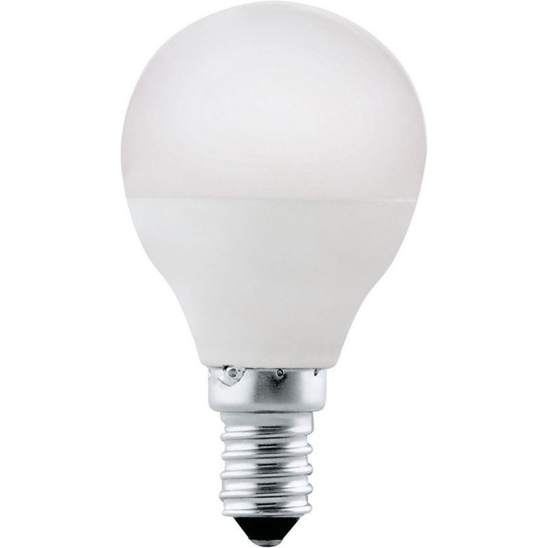 1,95 € Free Shipping | LED light bulb Eglo 5W E14 LED P45 2700K Very warm light. Spherical Shape Ø 4 cm