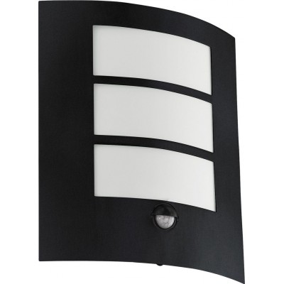 45,95 € Free Shipping | Outdoor wall light Eglo City Rectangular Shape 26×24 cm. Stairs, terrace and garden. Modern, design and cool Style. Steel, galvanized steel and plastic. White and black Color