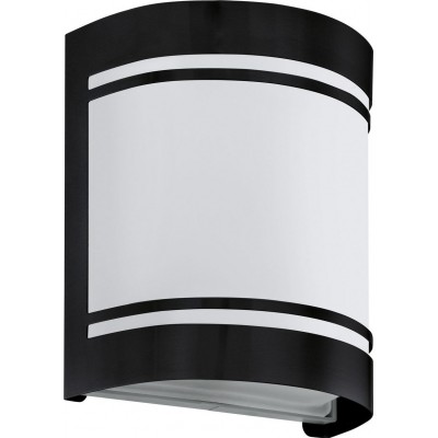 Außenwandleuchte Eglo Cerno Zylindrisch Gestalten 17×14 cm. Treppe, terrasse und garten. Modern, design und cool Stil. Stahl, Verzinkter Stahl und Glas. Weiß und schwarz Farbe