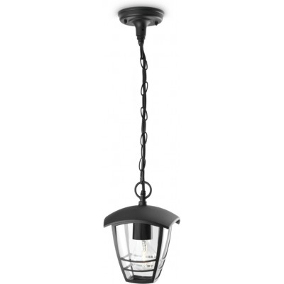 Lampe d'extérieur Philips Creek Façonner Pyramidale 82×18 cm. Lampe à suspension Terrasse et jardin. Style vintage. Couleur noir