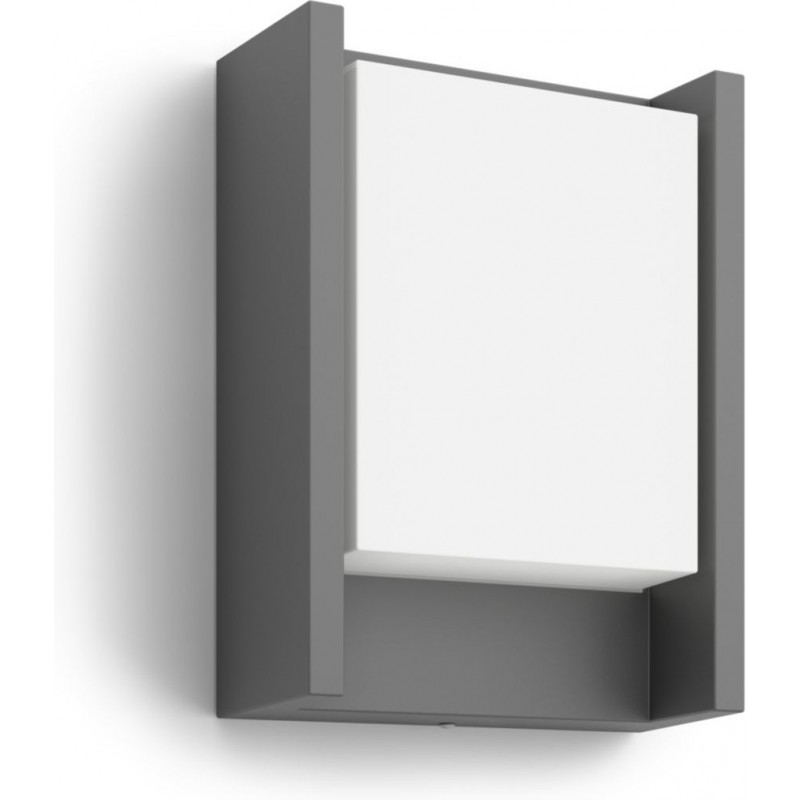 51,95 € Free Shipping | Outdoor wall light Philips Arbour 6W 4000K Neutral light. Rectangular Shape 22×17 cm. Wall light Terrace and garden. Modern Style. Anthracite Color
