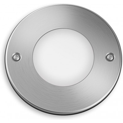 In-Ground lighting Philips Moss 3W Round Shape 11×11 cm. Wall light Terrace and garden. Modern Style. Stainless steel