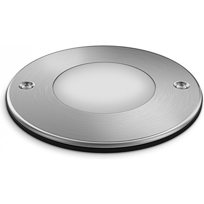 43,95 € Free Shipping | In-Ground lighting Philips Moss 3W Round Shape 11×11 cm. Wall light Terrace and garden. Modern Style. Stainless steel