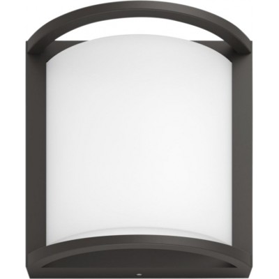 Outdoor wall light Philips Samondra 12W Square Shape 19×19 cm. Wall light Terrace and garden. Modern Style. Anthracite Color