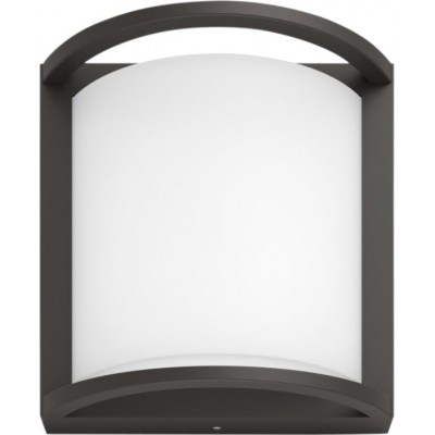 Настенный светильник для улицы Philips Samondra 12W 4000K Нейтральный свет. Прямоугольный Форма 19×19 cm. настенный светильник Терраса и сад. Современный Стиль. Антрацит Цвет