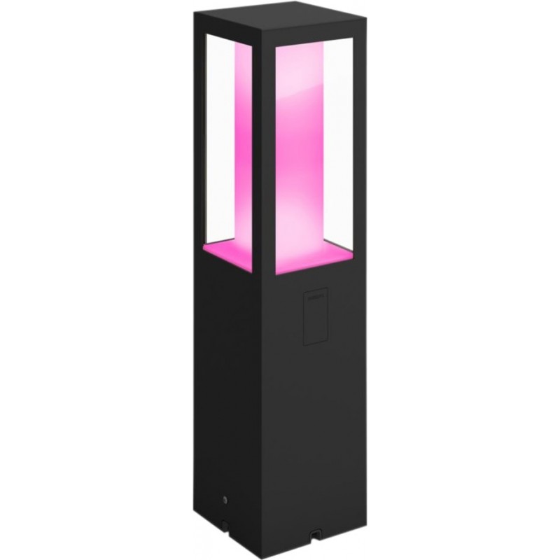 175,95 € Free Shipping | Luminous beacon Philips Impress 16W Cubic Shape 40×10 cm. Outdoor pedestal. Integrated White / Multicolor LED. Extension for low voltage system Terrace and garden. Sophisticated and design Style
