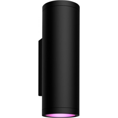 169,95 € Free Shipping | Indoor wall light Philips Appear 16W Cylindrical Shape 24×12 cm. Apply mural. Integrated White / Multicolor LED. Direct power supply Terrace and garden. Modern Style