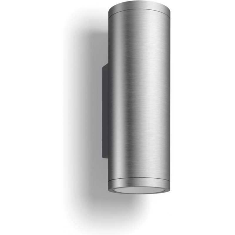 175,95 € Free Shipping | Outdoor wall light Philips Appear 16W Cylindrical Shape 24×12 cm. Apply mural. Integrated White / Multicolor LED. Direct power supply Terrace and garden. Modern Style