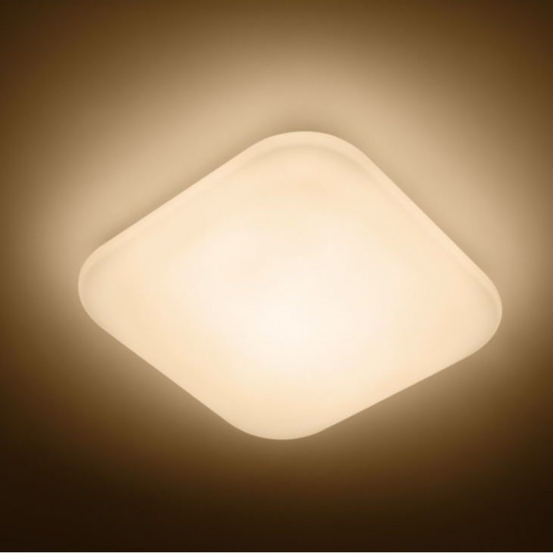 26,95 € Free Shipping | Indoor ceiling light Philips Mauve 17W 2700K Very warm light. Square Shape 32×32 cm. Living room, kitchen and dining room. Modern Style. White Color