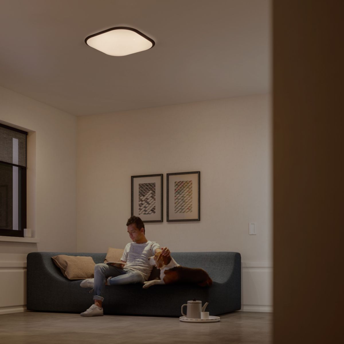 34,95 € Kostenloser Versand | Innendeckenleuchte Philips Cavanal 18W 4000K Neutrales Licht. 30×30 cm. Weiß Farbe