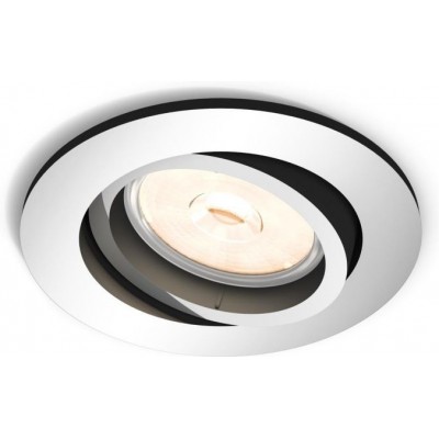 屋内埋め込み式照明 Philips Donegal 円形 形状 9×9 cm. リビングルーム, ベッドルーム そして お店. 洗練された スタイル. メッキクローム カラー
