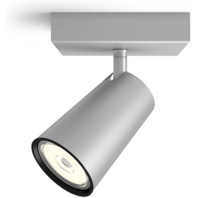 Foco para interior Philips PaisLey 13×10 cm. Foco compacto. Proyector orientable Aluminio