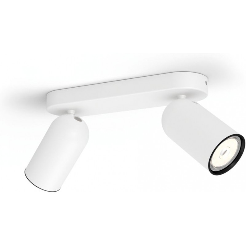 31,95 € Free Shipping | Indoor spotlight Philips Pongee Extended Shape 24×12 cm. Compact focus. Adjustable projector Living room, dining room and lobby. Modern Style. White Color