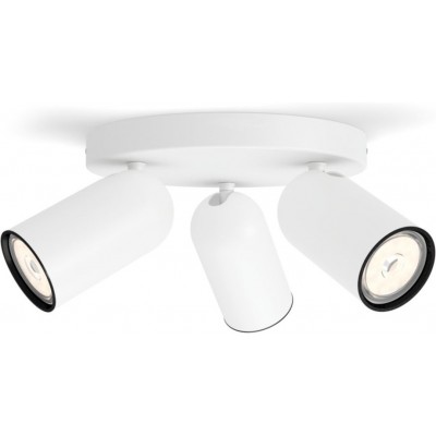 52,95 € Free Shipping | Indoor spotlight Philips Pongee Round Shape 22×22 cm. Compact focus. Adjustable projector Living room, dining room and lobby. Modern Style. White Color