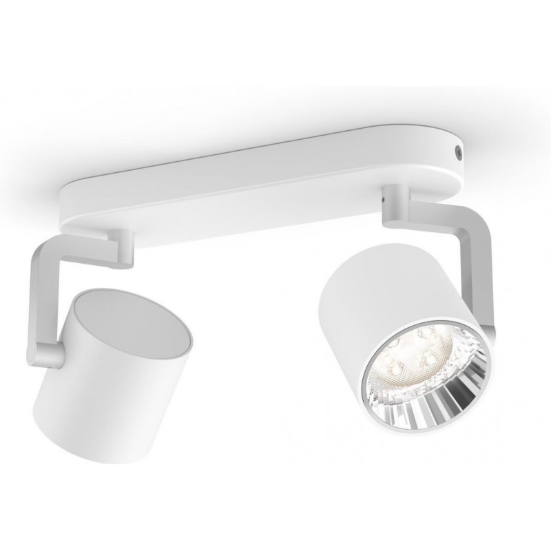 76,95 € Free Shipping | Indoor spotlight Philips Byrl 17W Extended Shape 28×16 cm. Double LED spotlight. Three light settings. Works with existing switch Living room, bedroom and lobby. Modern Style