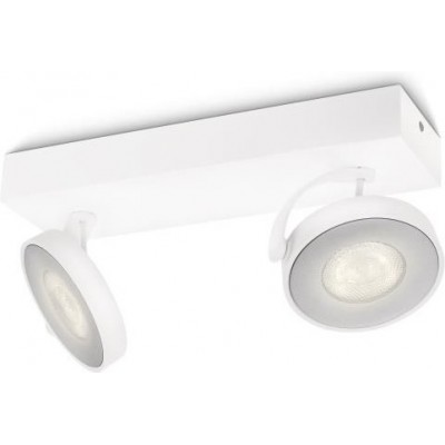 109,95 € Free Shipping | Indoor spotlight Philips Clockwork 18W 26×9 cm. Double focus. Adjustable Installation with ClickFix