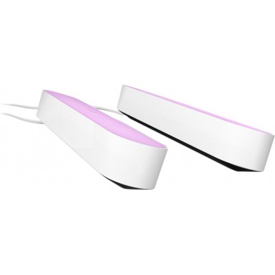 148,95 € Kostenloser Versand | Dekorative Beleuchtung Philips Hue Play Gradient 25×4 cm. Lichtleiste. Integrierte LED. Intelligente Steuerung mit Hue Bridge Weiß Farbe
