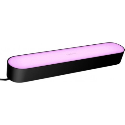 69,95 € Free Shipping | Decorative lighting Philips Play 25×4 cm. Light bar extension. Integrated LED. Smart control with Hue Bridge Black Color