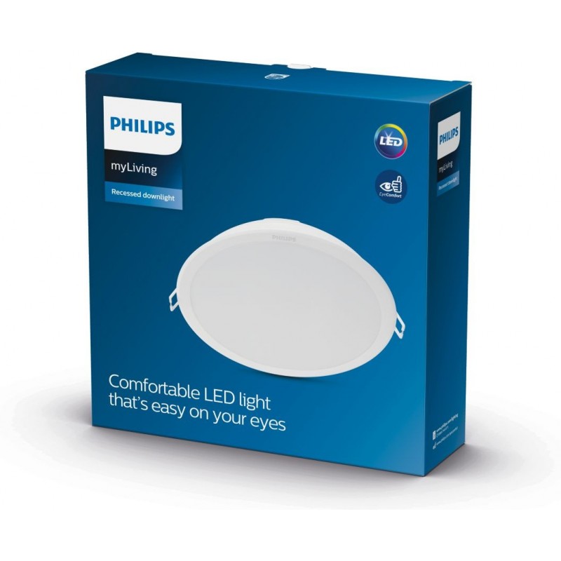 10,95 € Free Shipping | Recessed lighting Philips Meson 23.5W Round Shape Ø 21 cm. Downlight Kitchen, bathroom and office. Classic Style. White Color