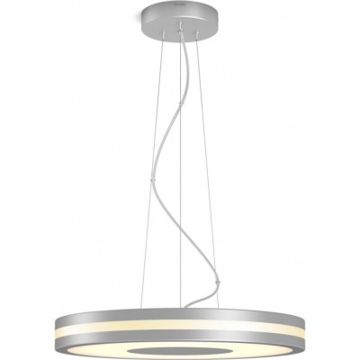 324,95 € Бесплатная доставка | Подвесной светильник Philips Being 25W 48×48 cm. Включен переключатель беспроводной связи. Встроенный светодиод. Умное управление с Hue Bridge Алюминий