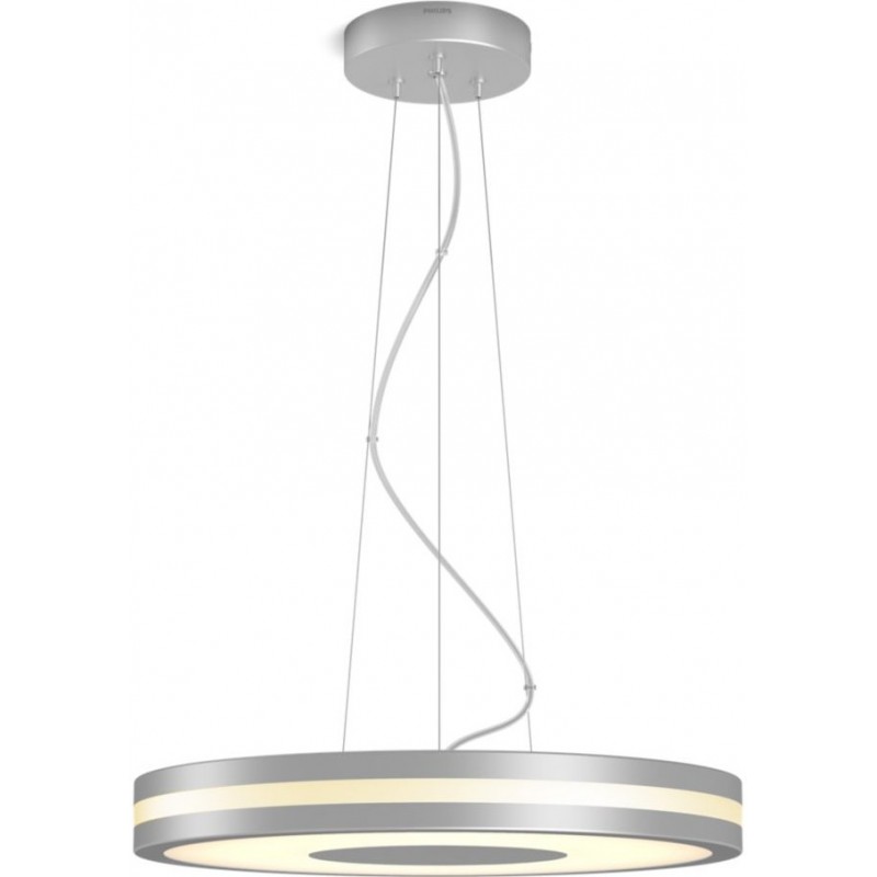 324,95 € Kostenloser Versand | Hängelampe Philips Being 25W 48×48 cm. Drahtloser Schalter enthalten. Integrierte LED. Intelligente Steuerung mit Hue Bridge Aluminium