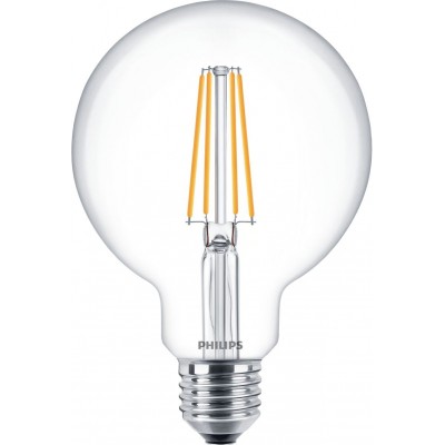 9,95 € 免费送货 | LED灯泡 Philips LED Classic 7W E27 LED 2700K 非常温暖的光. 14×10 cm. 设计 风格