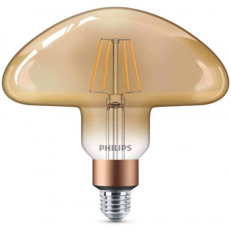 35,95 € 免费送货 | LED灯泡 Philips LED Bulb 5W E27 LED 2000K 非常温暖的光. 22×20 cm. 可调节的火焰LED 设计 风格