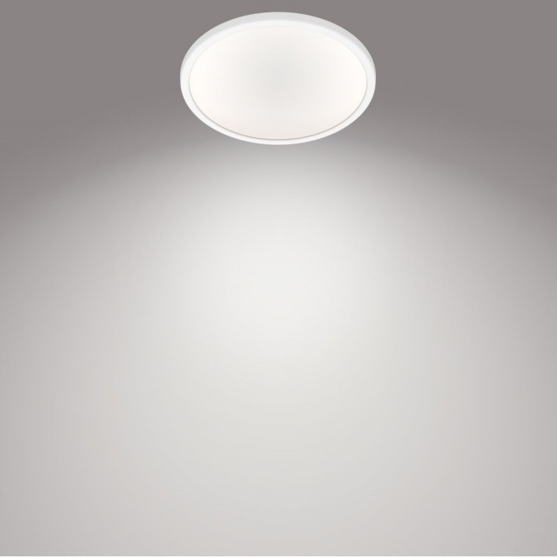 34,95 € Free Shipping | Indoor ceiling light Philips CL550 15W Round Shape Ø 25 cm. Dimmable Kitchen, bathroom and hall. Modern Style. White Color