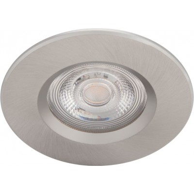 18,95 € Free Shipping | Recessed lighting Philips Dive 5W Round Shape Ø 8 cm. Dimmable Dining room, bedroom and lobby. Modern Style. Nickel Color
