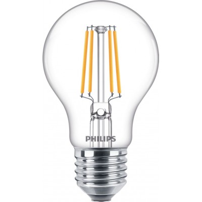 3,95 € Бесплатная доставка | Светодиодная лампа Philips LED Classic 4.5W E27 LED 2700K Очень теплый свет. 11×7 cm. Винтаж Стиль